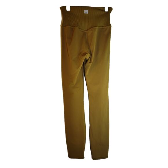 Vuori Rib Studio Dark Golden Mustard Yellow Women's Leggings Size Small - Picture 2 of 5